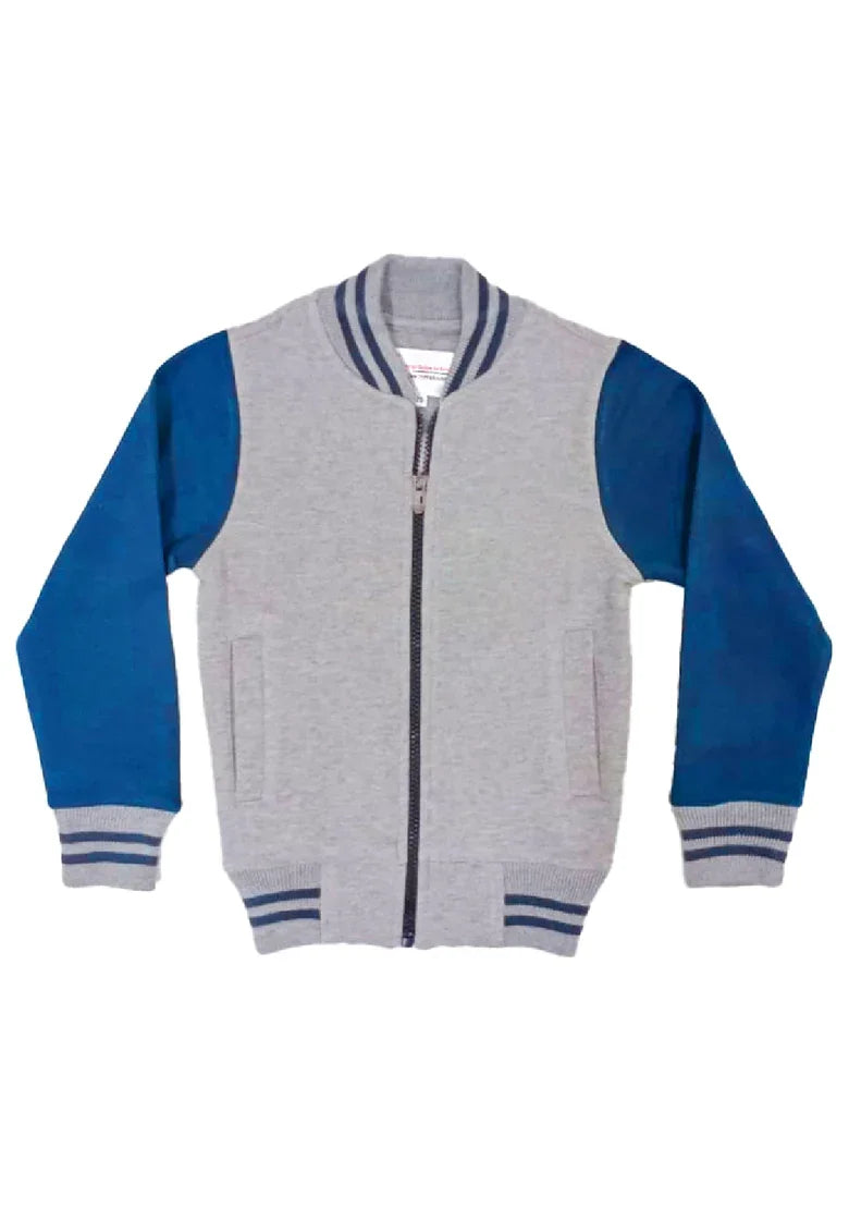 unisex grey and blue jacket, trendy and comfortable