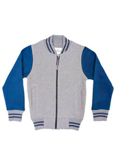 unisex grey and blue jacket, trendy and comfortable