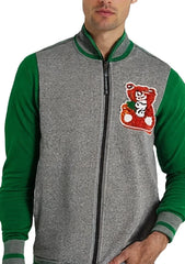 unisex grey and green jacket, cozy and durable