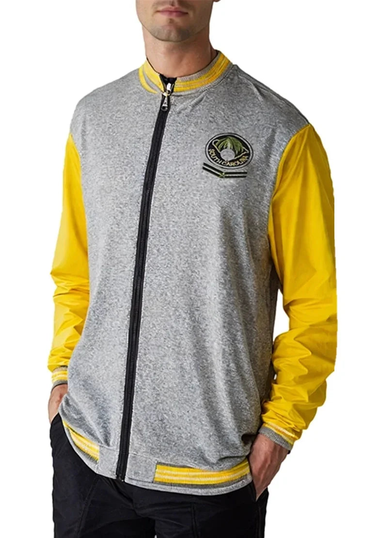 unisex yellow and grey jacket, lightweight and breathable