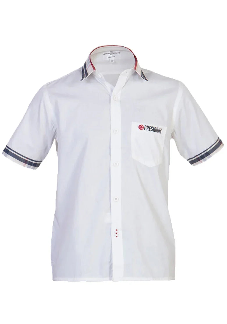 Summer White Unisex School Shirt